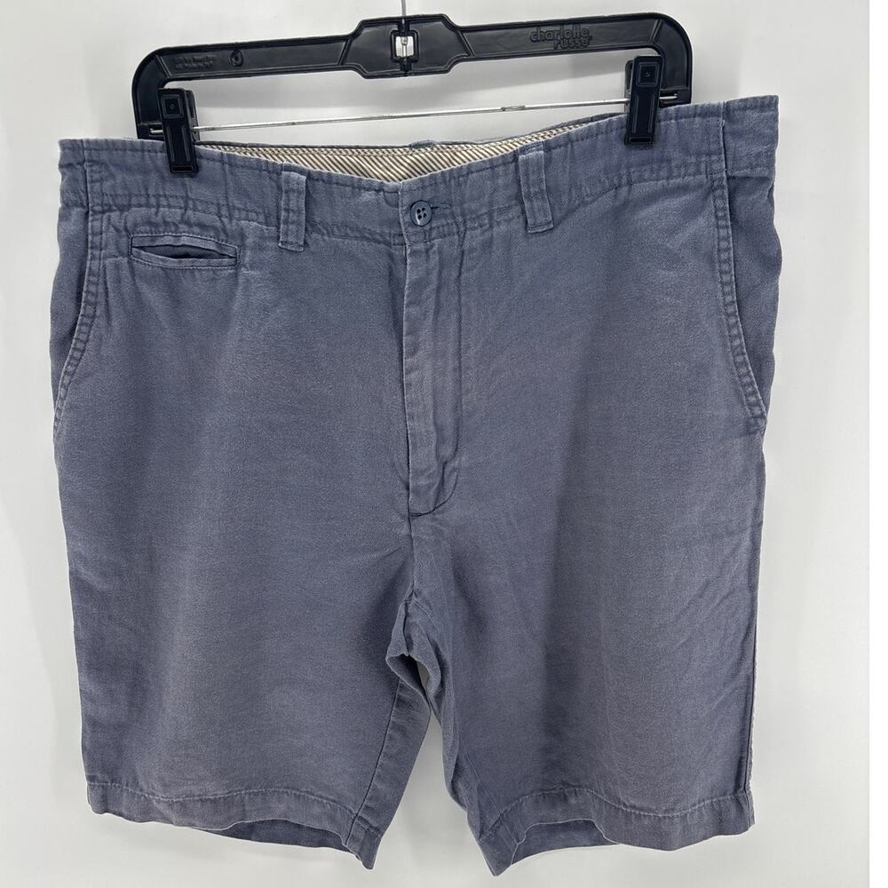 Cremieux Men's 100% Linen Blue Casual shorts
